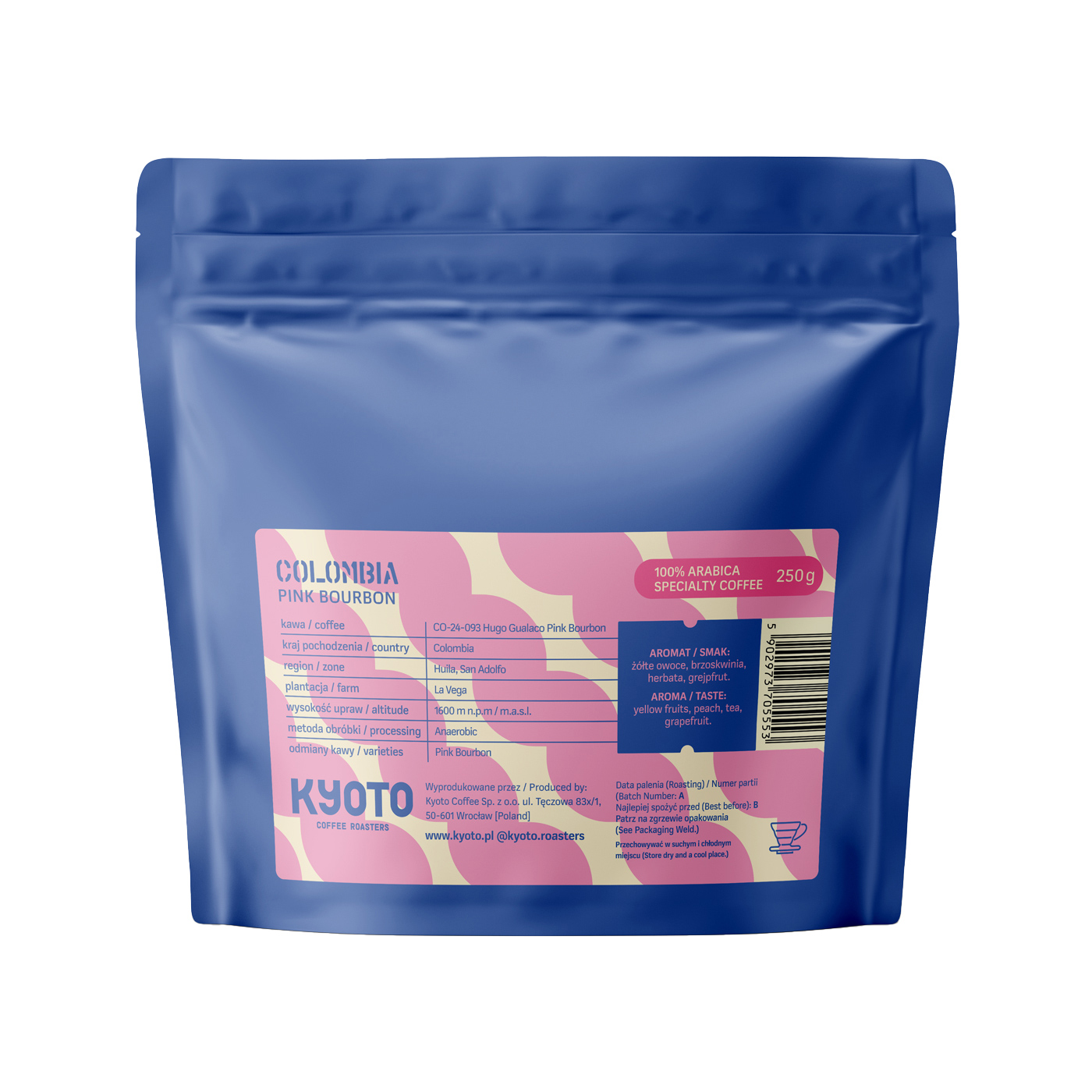 KYOTO - Colombia Pink Bourbon Washed Anaerobic Filter 250g