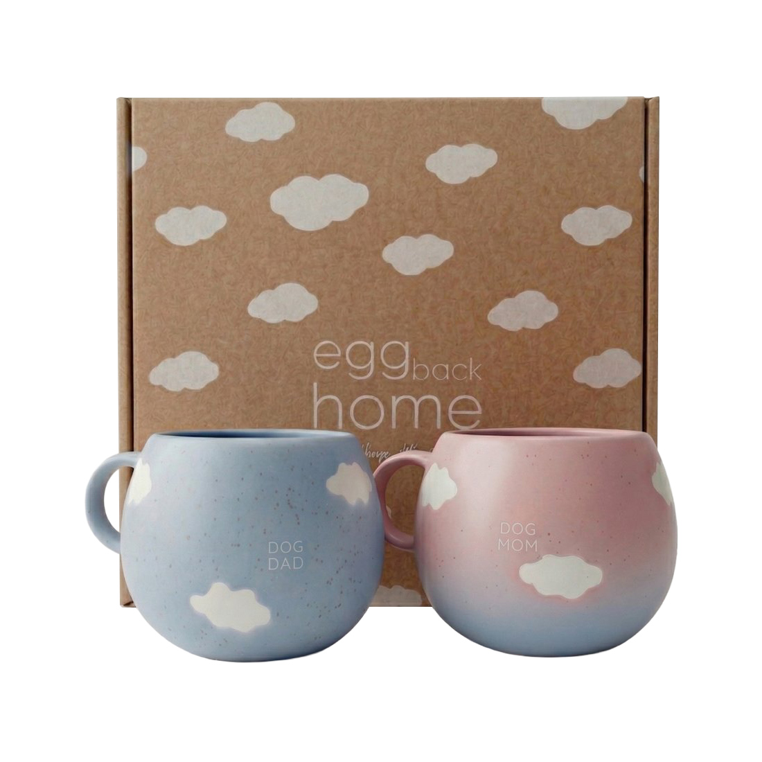 Egg Back Home - Set of 2 mugs Cloud Mix Sunset Dog Mom and Dog Dad 500 ml 