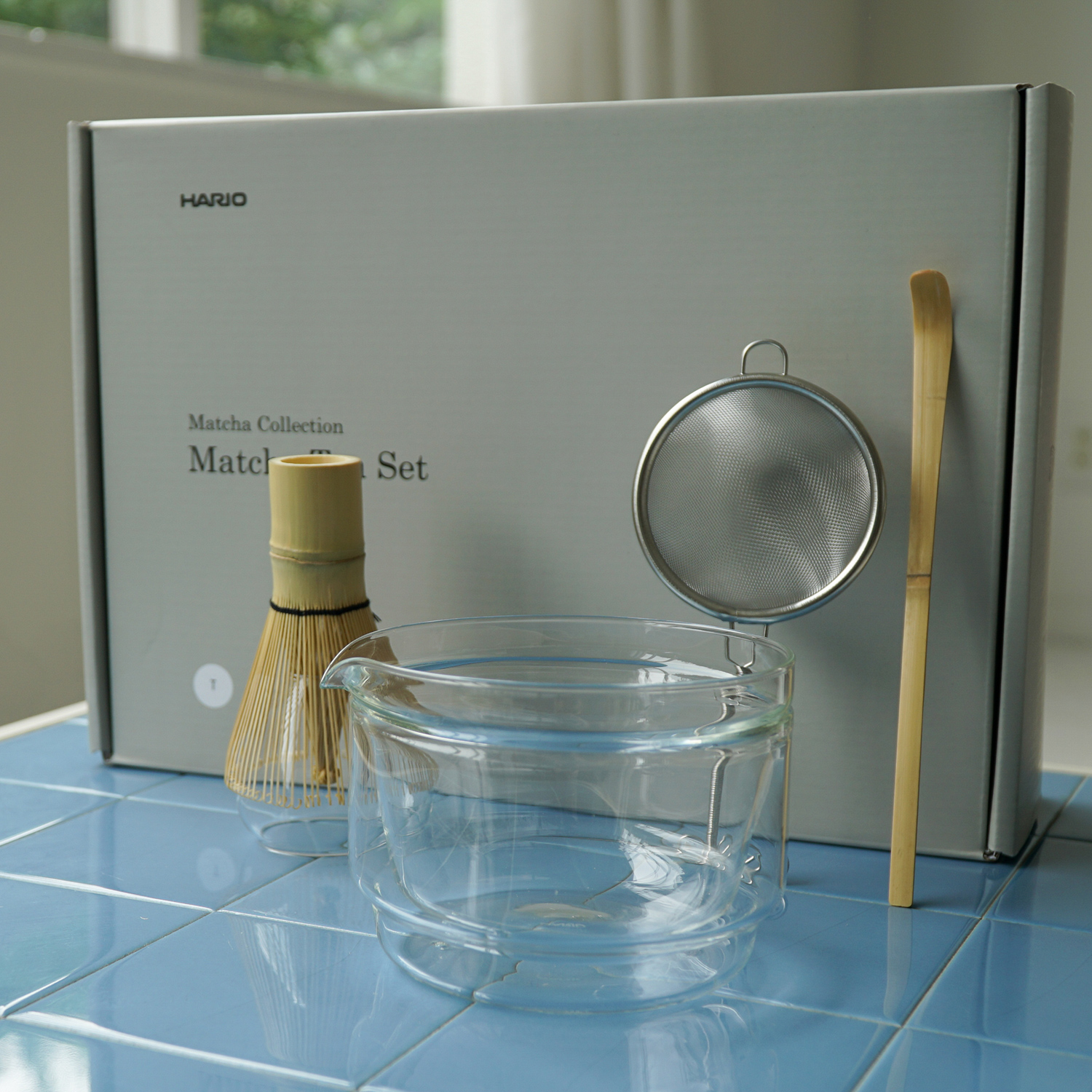 Hario - zestaw do matchy - transparentny