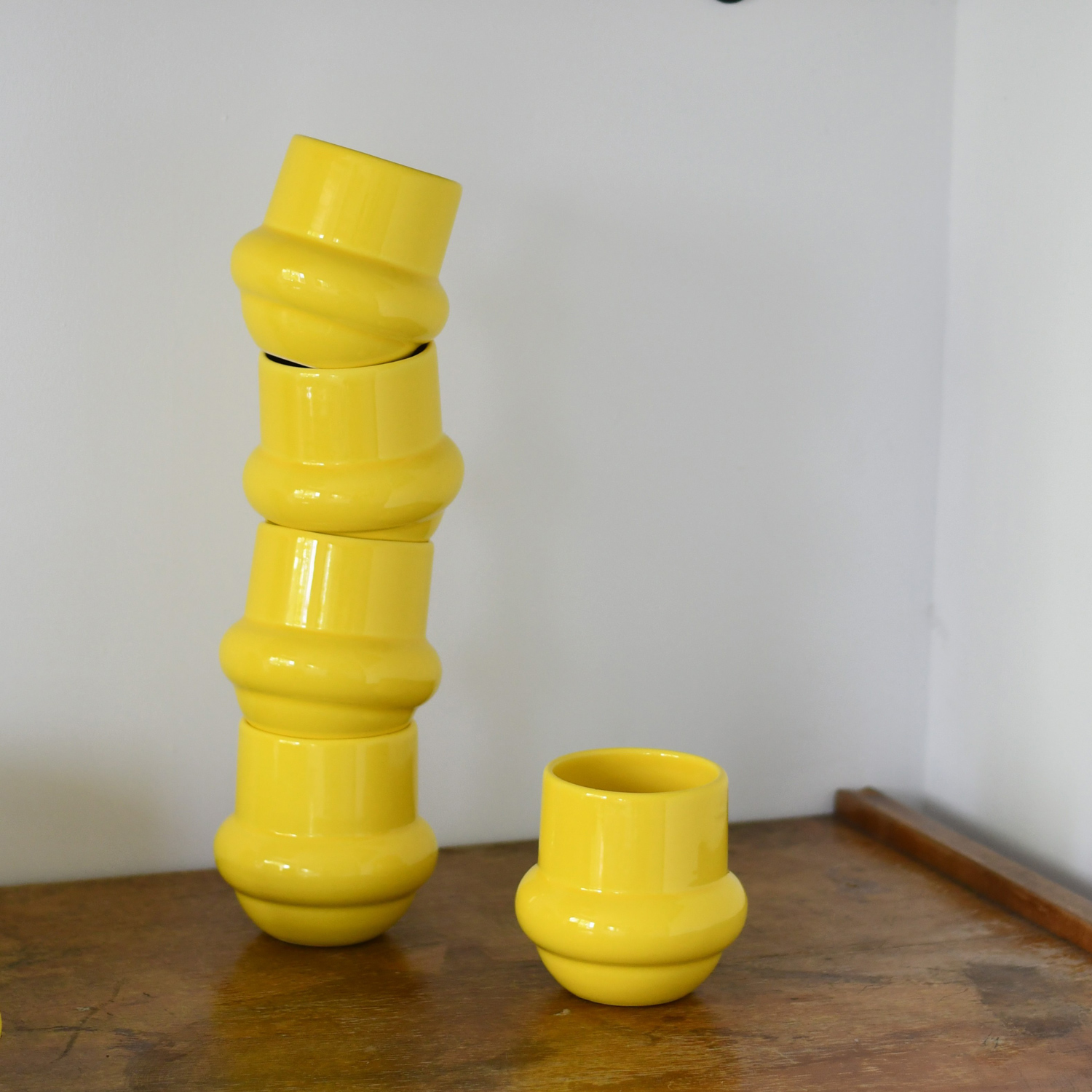 NOT.BAD - kubek ceramiczny BAD IDEA wypukły żółty 350 ml