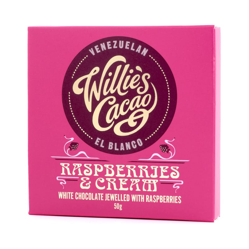 Willie's Cacao - Czekolada 36% - Malina i śmietanka - Raspberries and Cream 50g