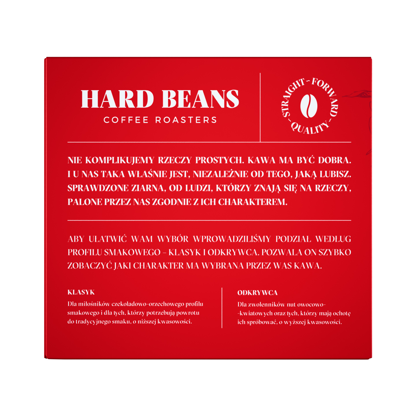 Hard Beans - kawa ziarnista Polska Parzucha 250 g