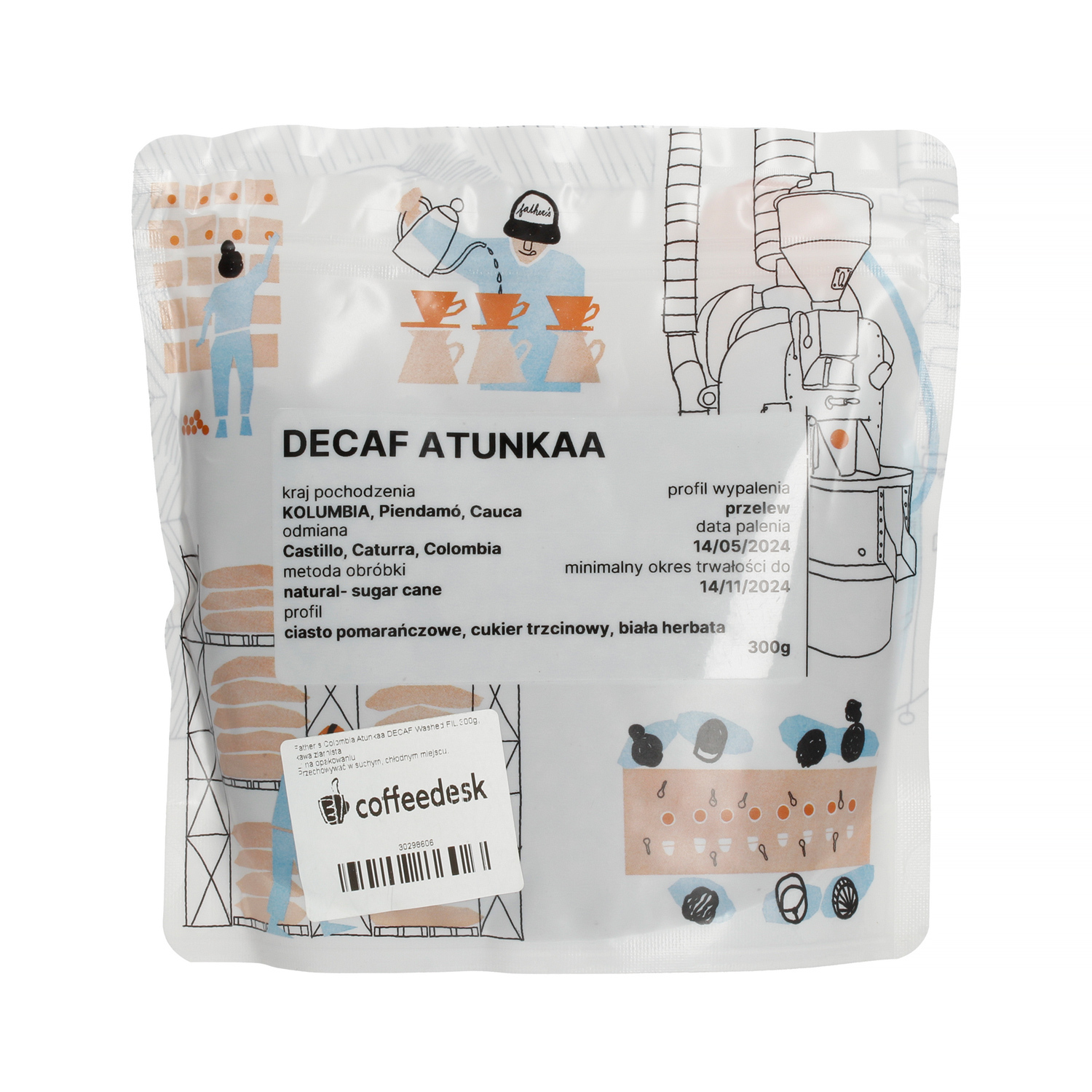 Father's Coffee - Colombia Atunkaa Natural Decaf Filter 300g (outlet)