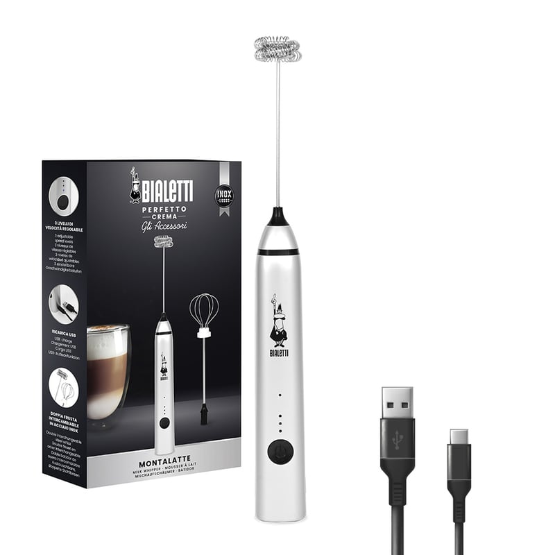 Bialetti - Whipper Pro Silver Milk Frother