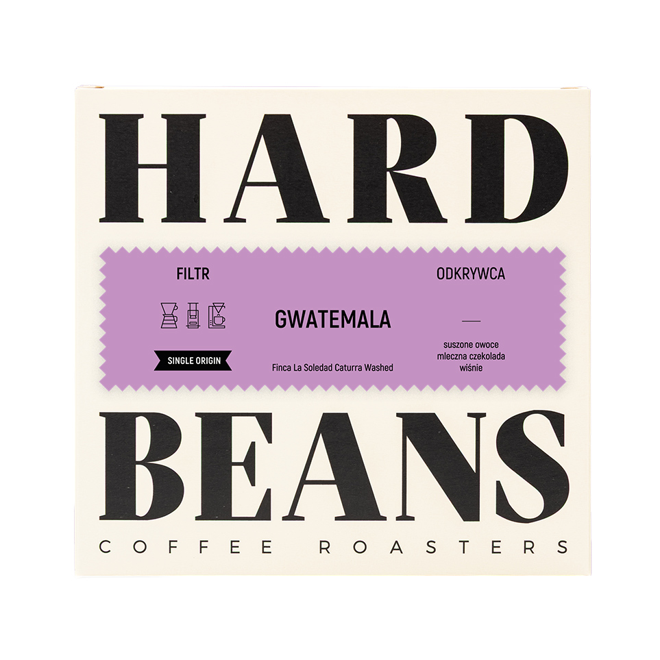 Hard Beans - kawa ziarnista Gwatemala Finca La Soledad Caturra Washed Filter 250 g