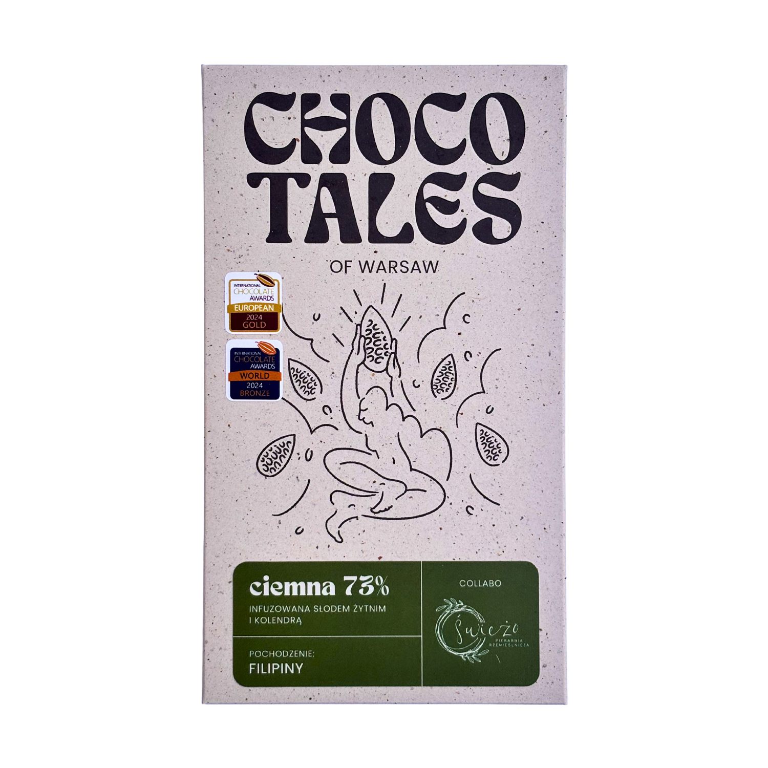 chocoTales of Warsaw - Czekolada 73% Philippines with rye malt and coriander 70 g