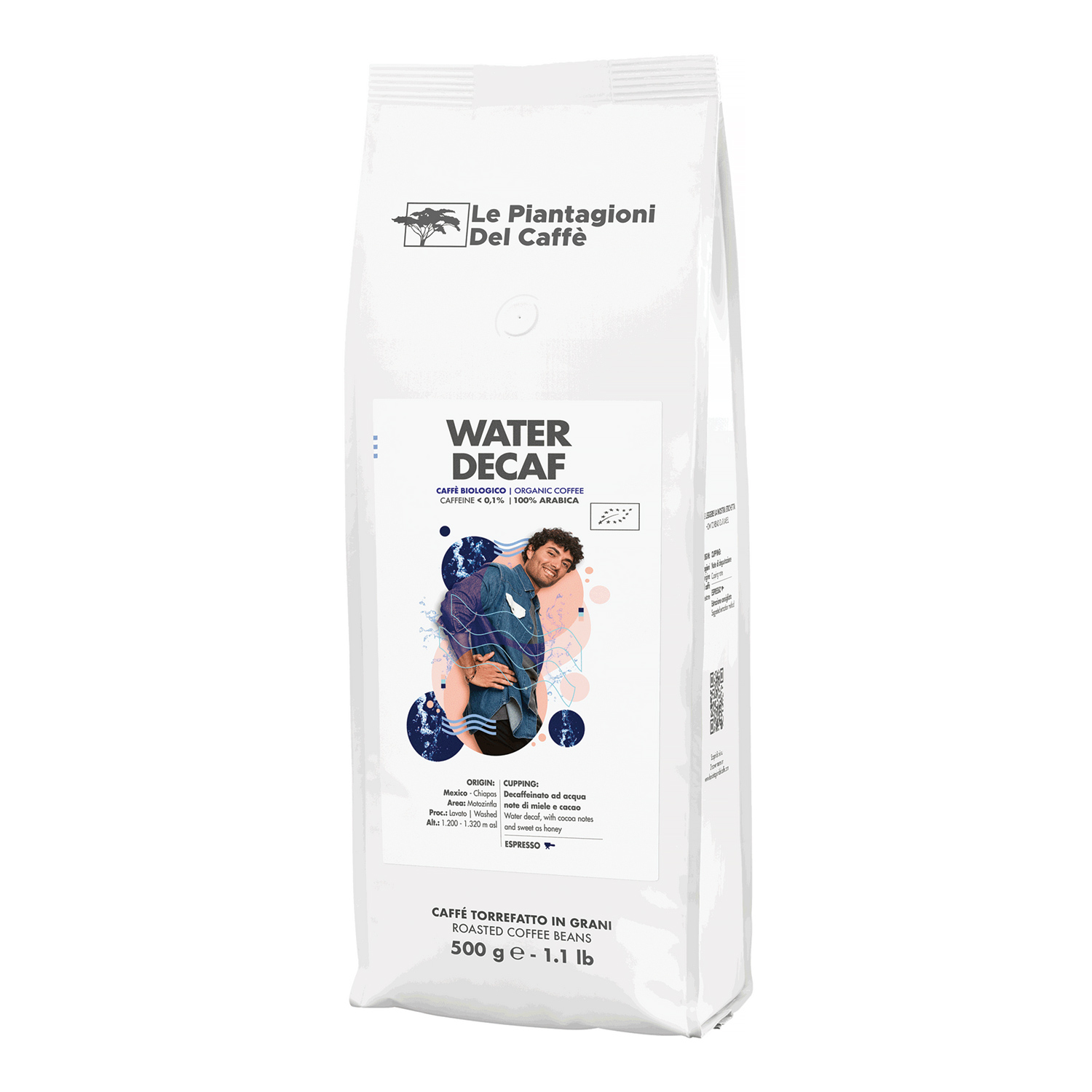 Le Piantagioni del Caffe - kawa ziarnista bezkofeinowa Water Decaf 500 g