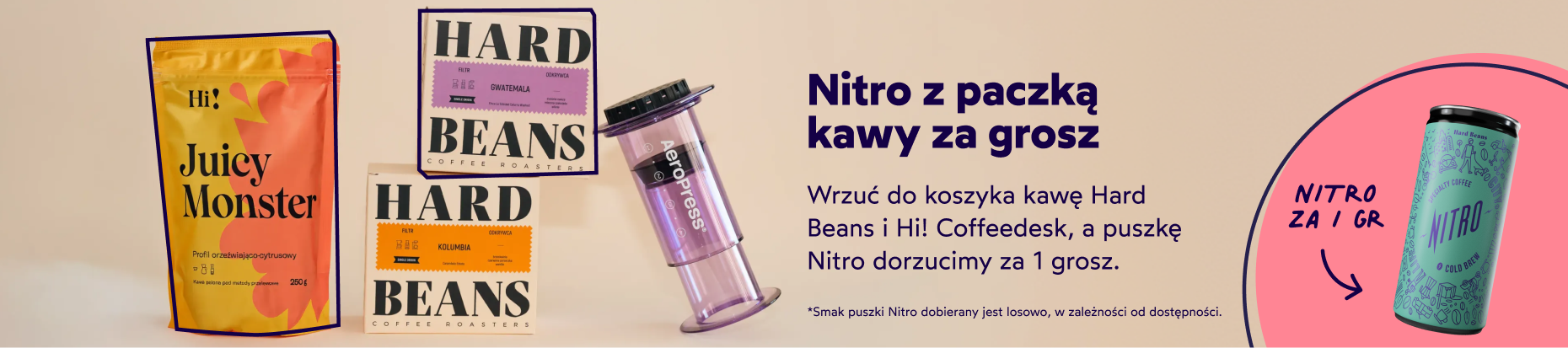 Hard Beans i Hi!Coffeedesk z Nitro