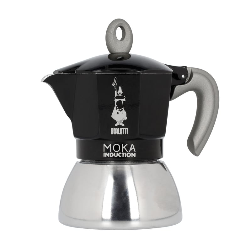 Bialetti Moka Induction Pot - Black, 4 Cups
