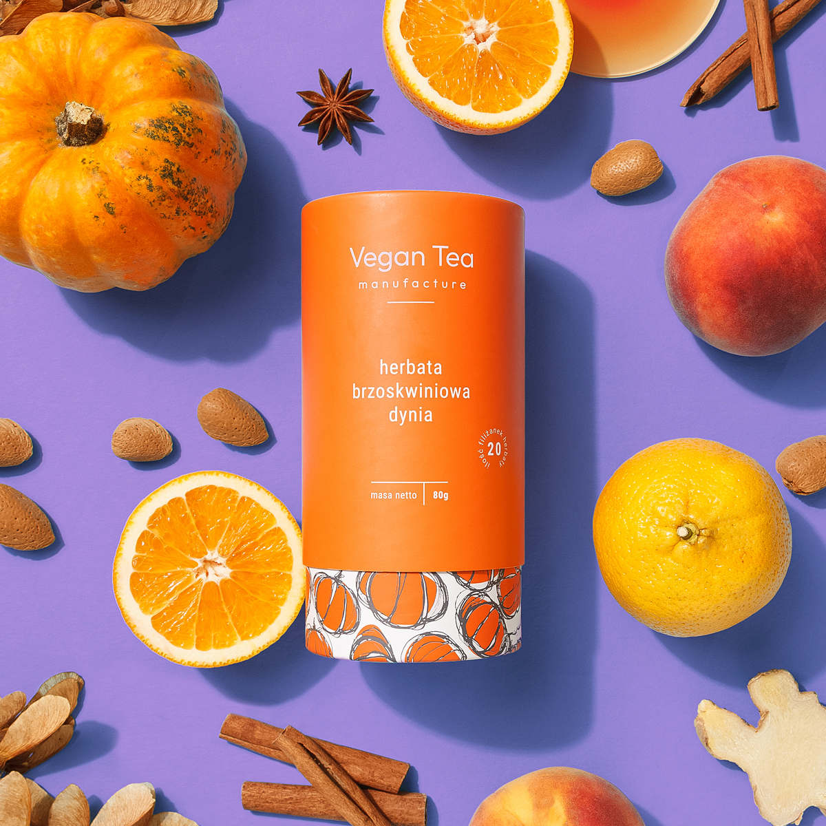 Vegan Tea - rooibos tea Peach Pumpkin - Loose Tea 80 g