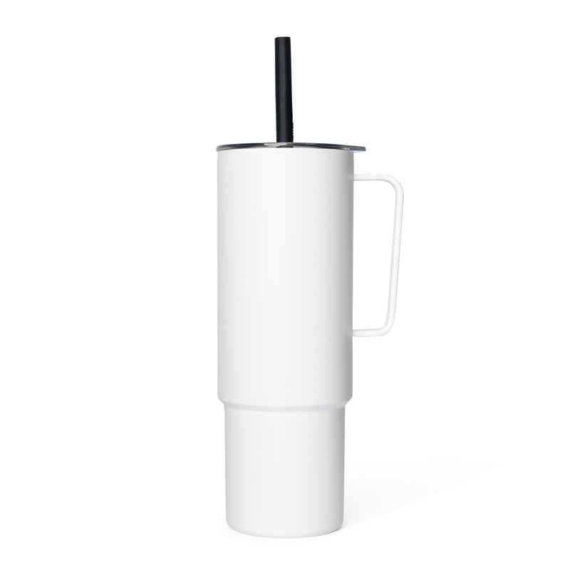 Miir - All Day Straw Cup Biały - Kubek termiczny ze słomką 950ml