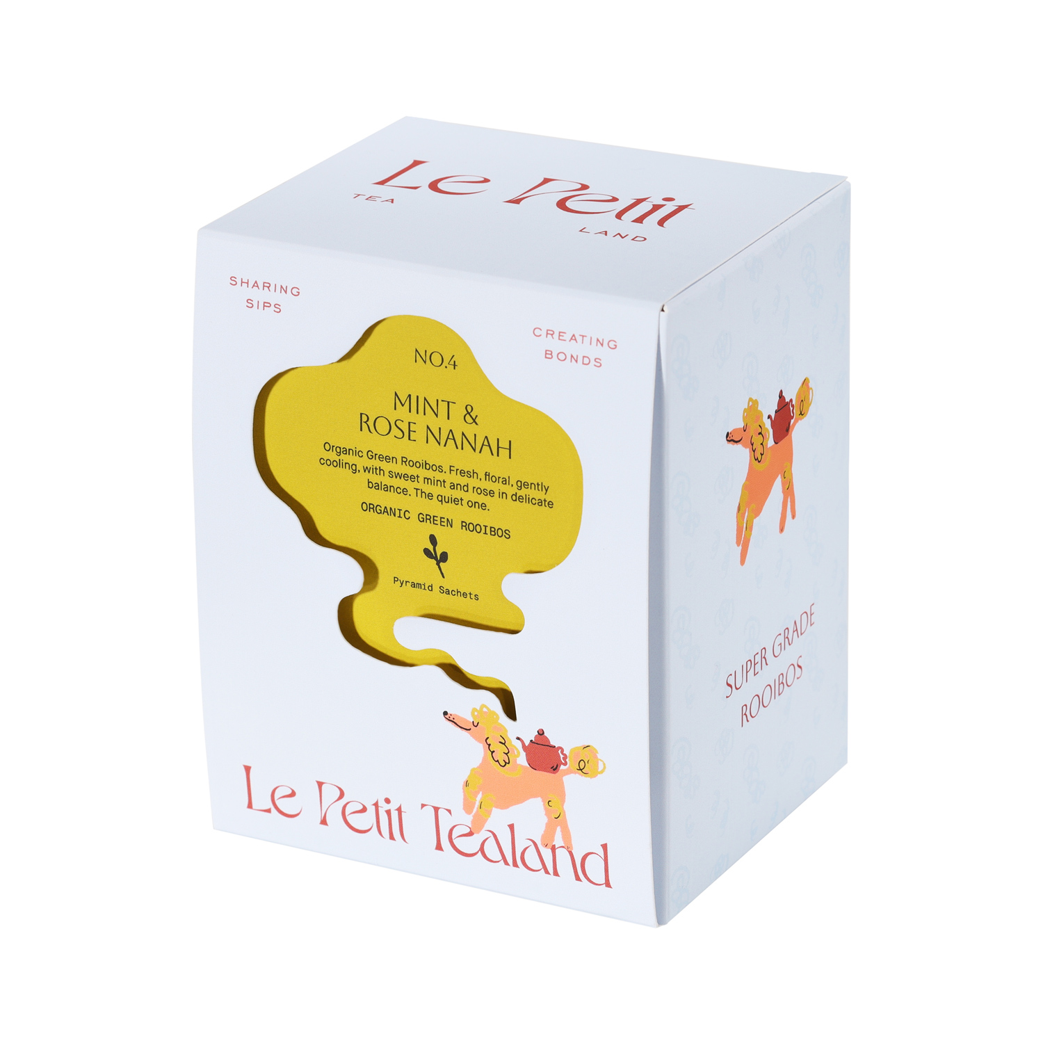 Le Petit Tealand - herbatka rooibos o smaku miętowo-truskawkowym z miętą Nana i płatkami róży EKO 36 g
