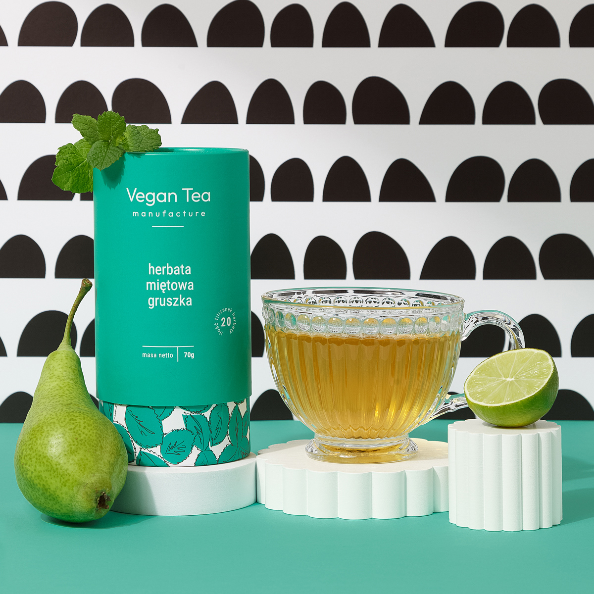 Vegan Tea - floral and fruit infusion Mint Pear - Loose Tea 70 g