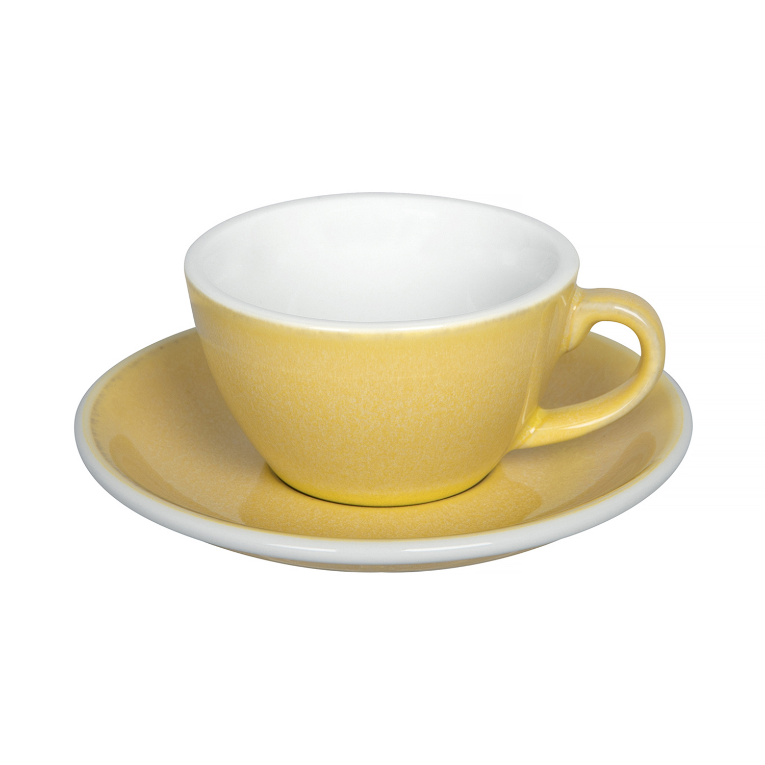 Loveramics Egg - Flat White 150 ml Cup and Saucer  - Butter Cup
