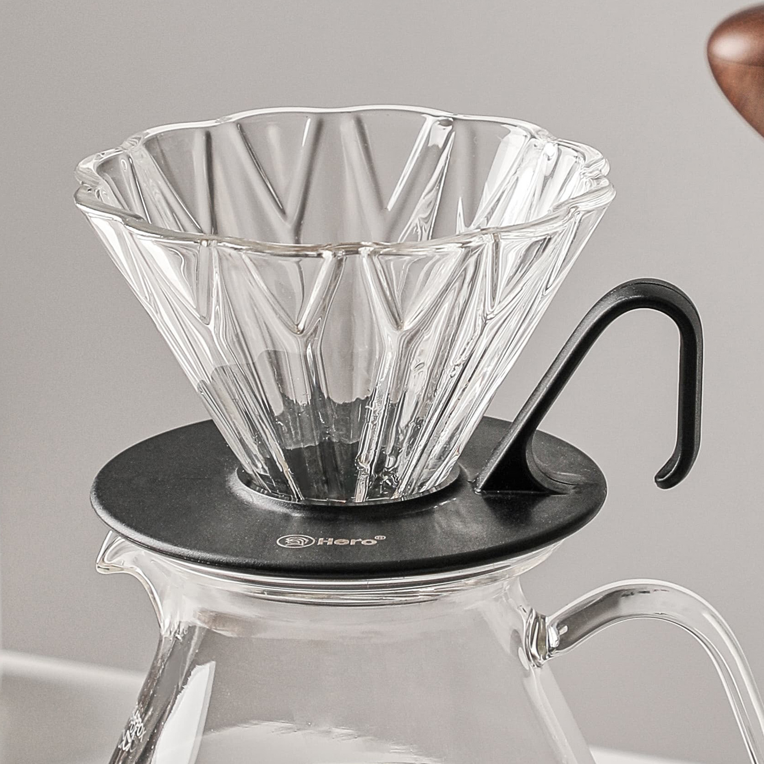 zeroHero - dripper szklany Prisma 1-2 fil. - czarny