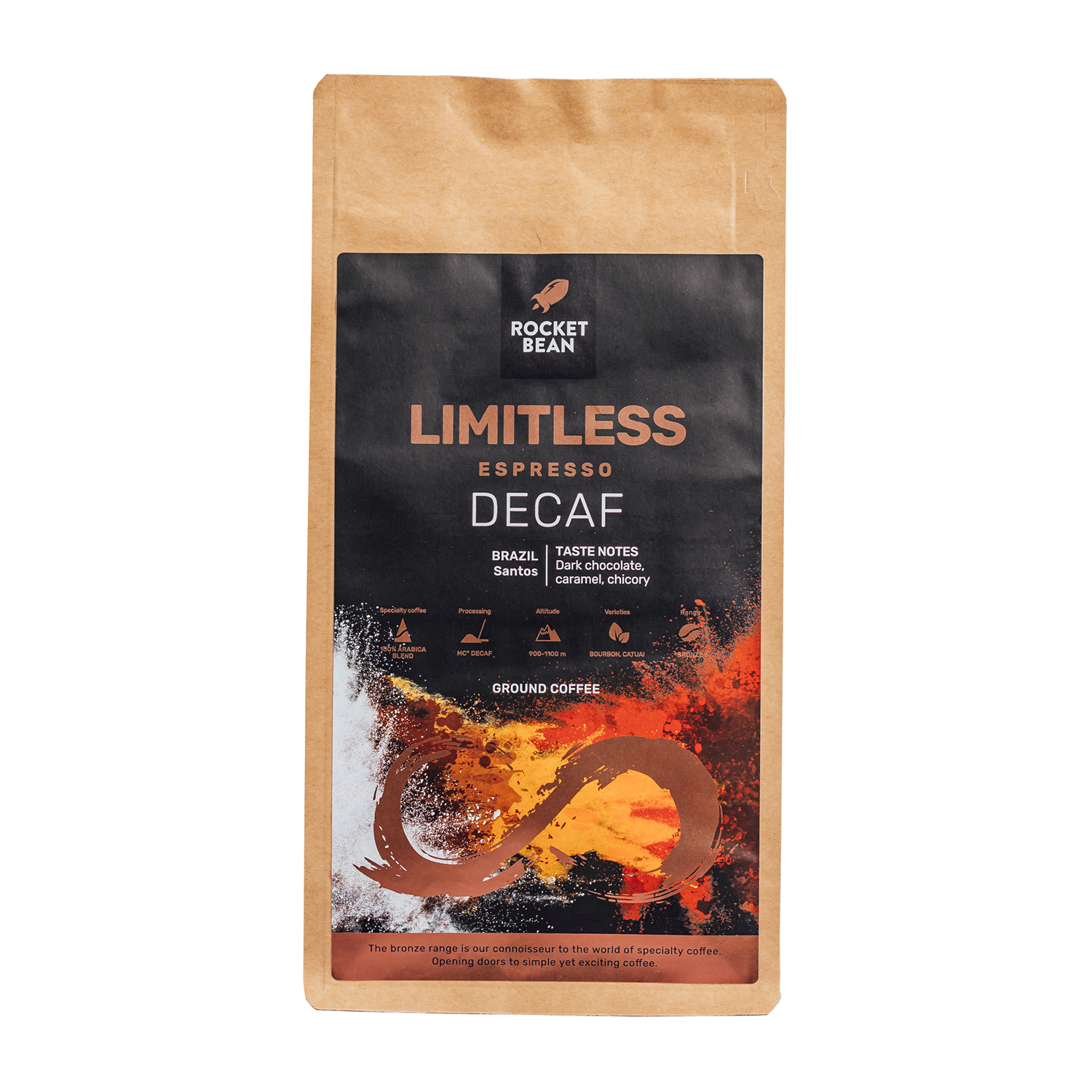 Rocket Bean - Brazylia Limitless Decaf Espresso 500 g