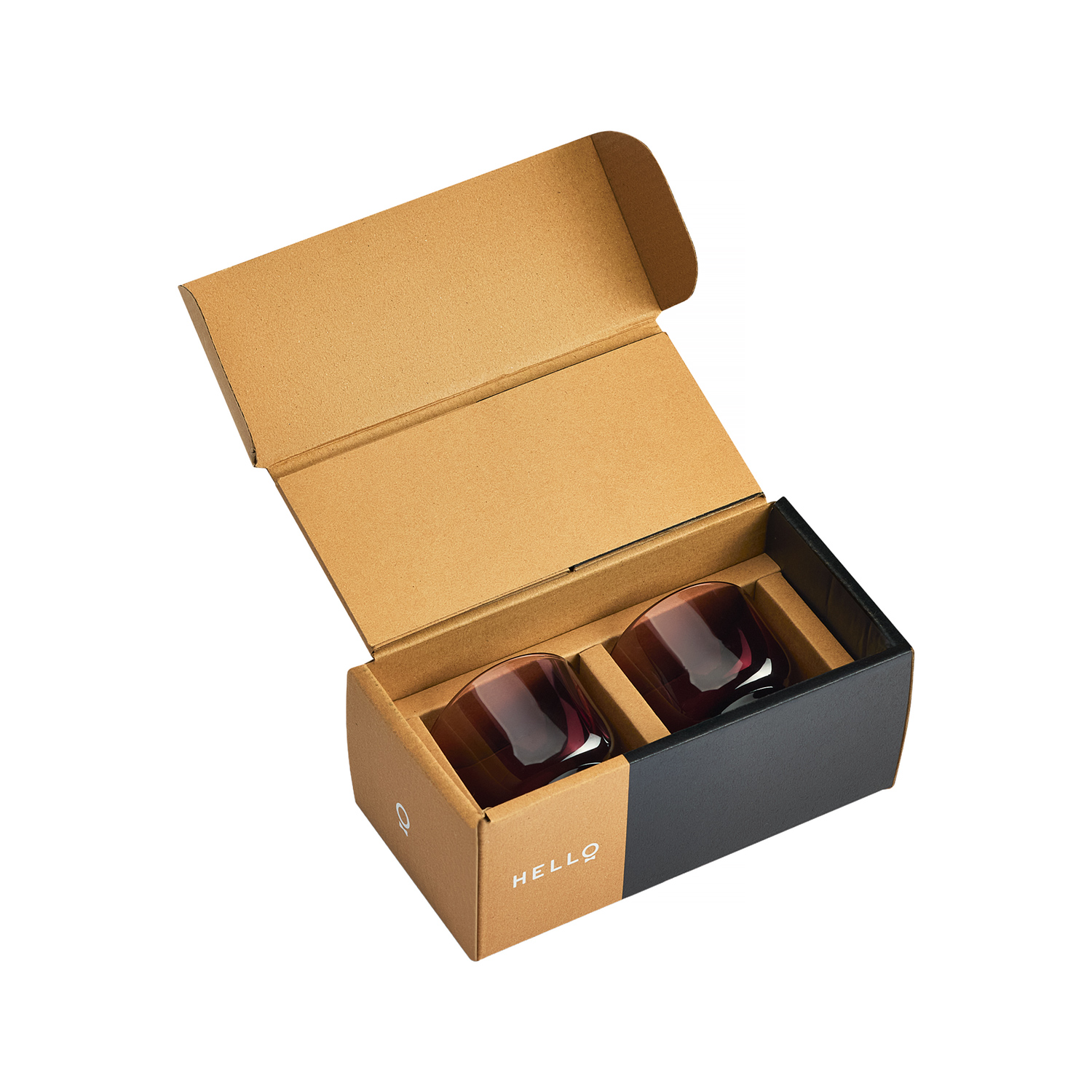 Fellow - zestaw dwóch szklanek Pirch Espresso 100 ml - Czerwony