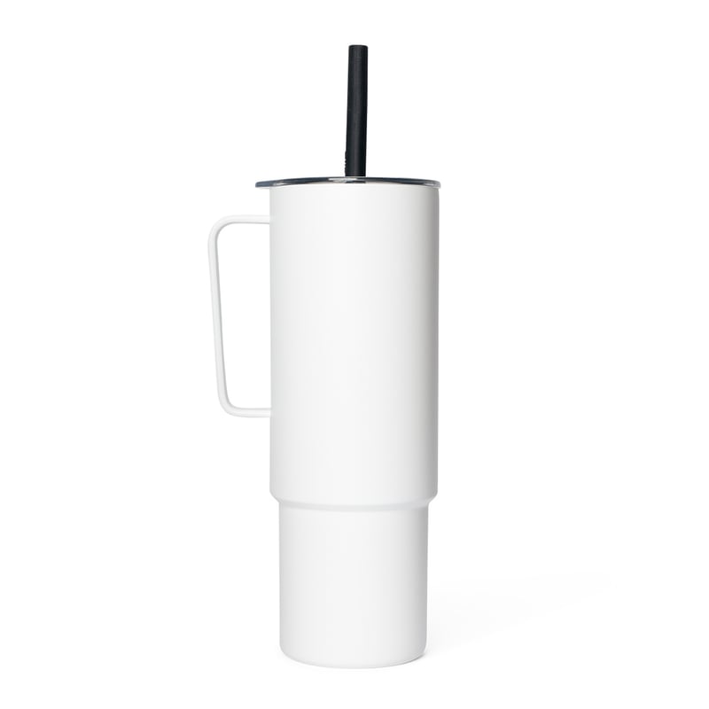 MiiR - All Day Straw Cup Biały - Kubek termiczny ze słomką 950ml