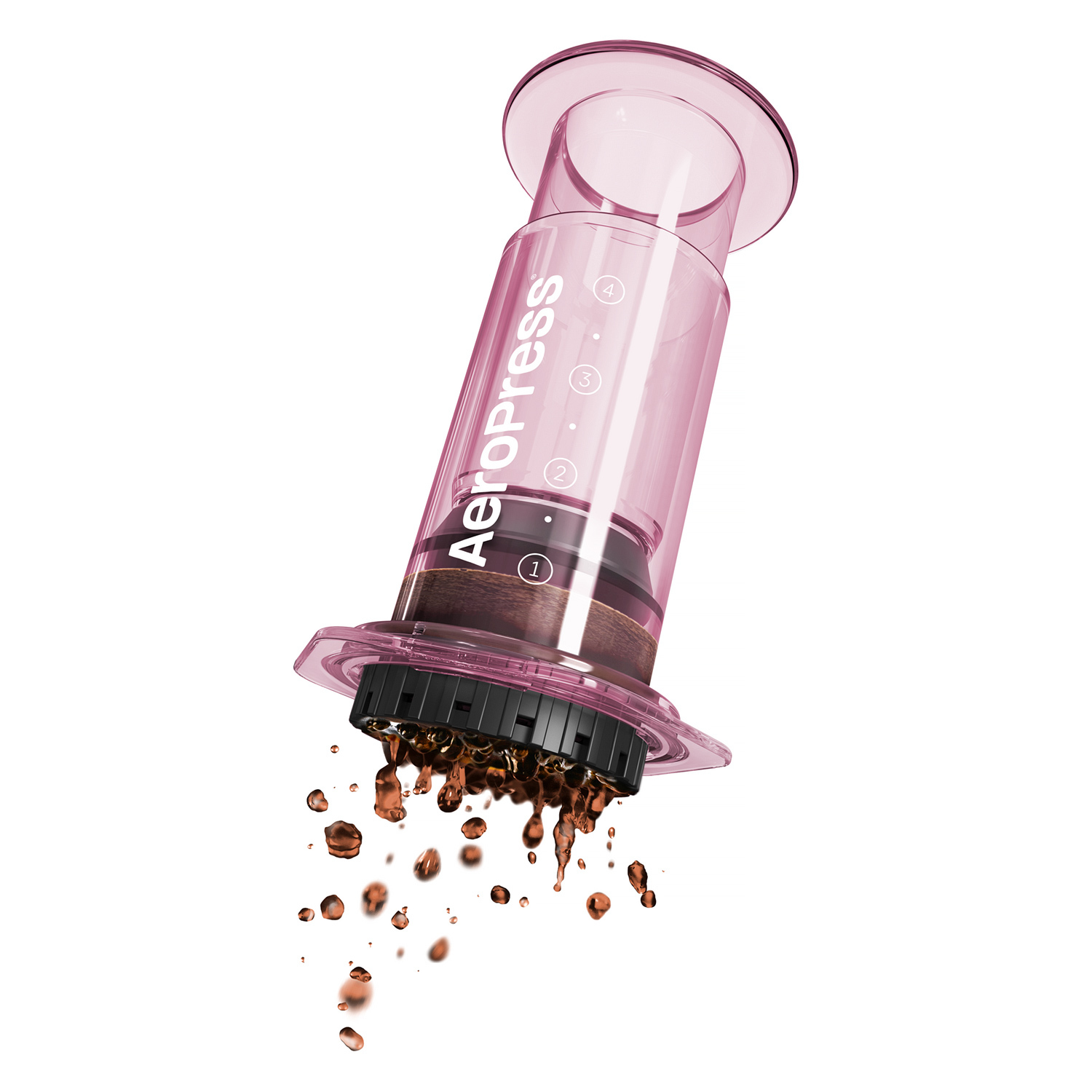 AeroPress Clear Pink - Zaparzacz do kawy różowy