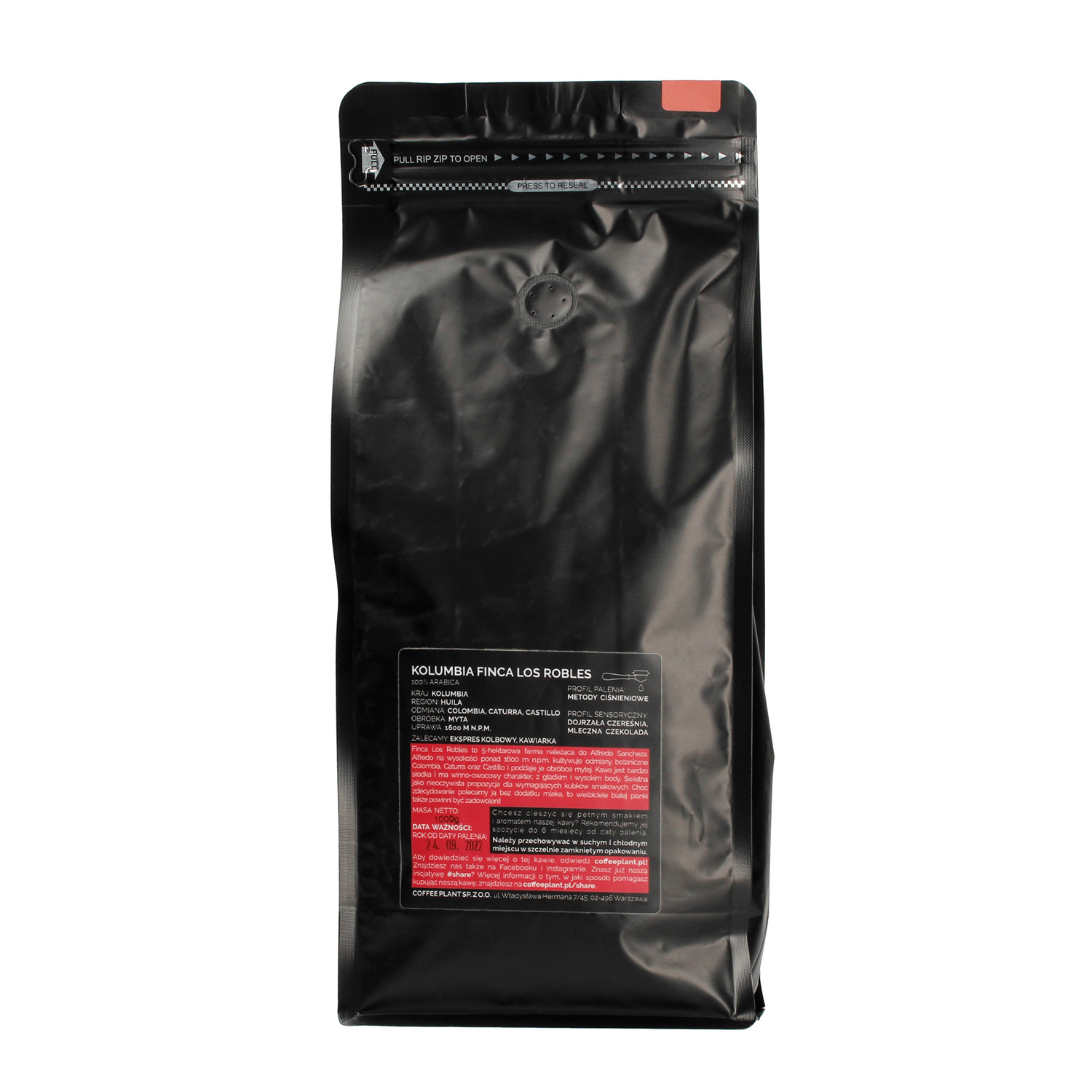 COFFEE PLANT - Kolumbia Finca Los Robles Espresso 1kg