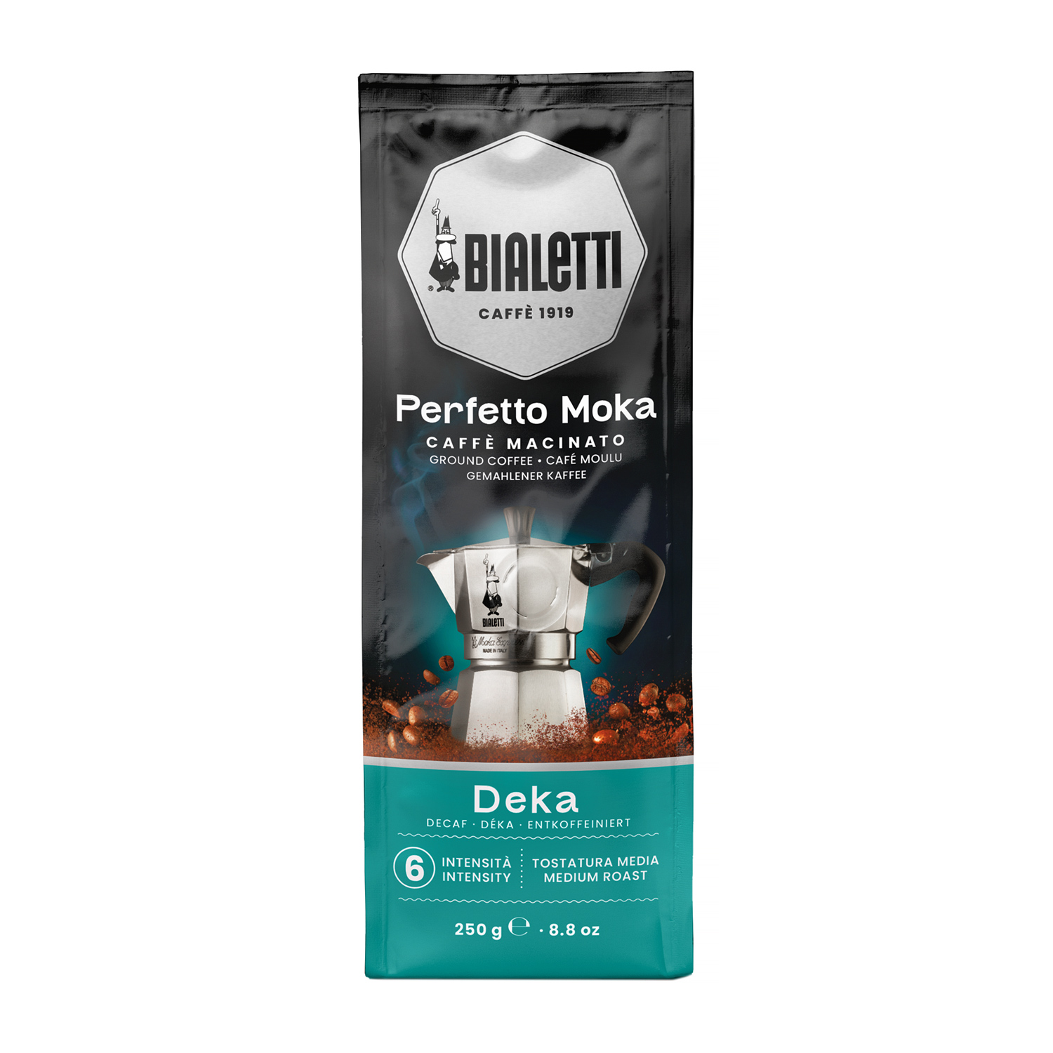 Bialetti - kawa mielona bezkofeinowa Perfetto Moka Deka 250 g