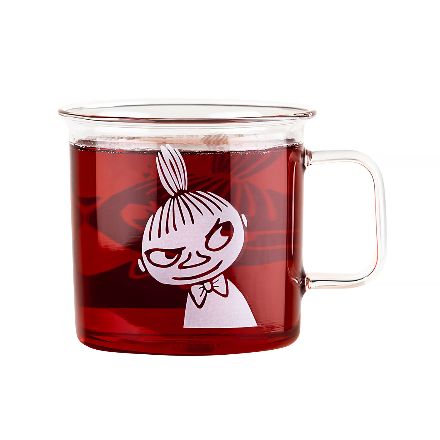 Moomin - Little My Glass Mug 350ml Transparent with White Print