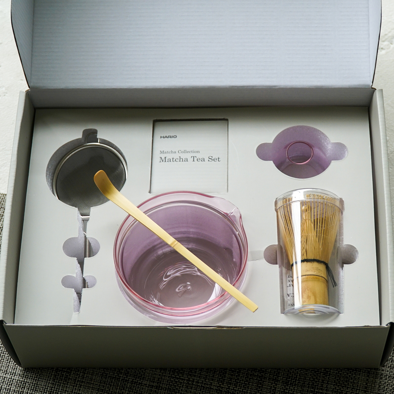 Hario - zestaw do matchy - różowy