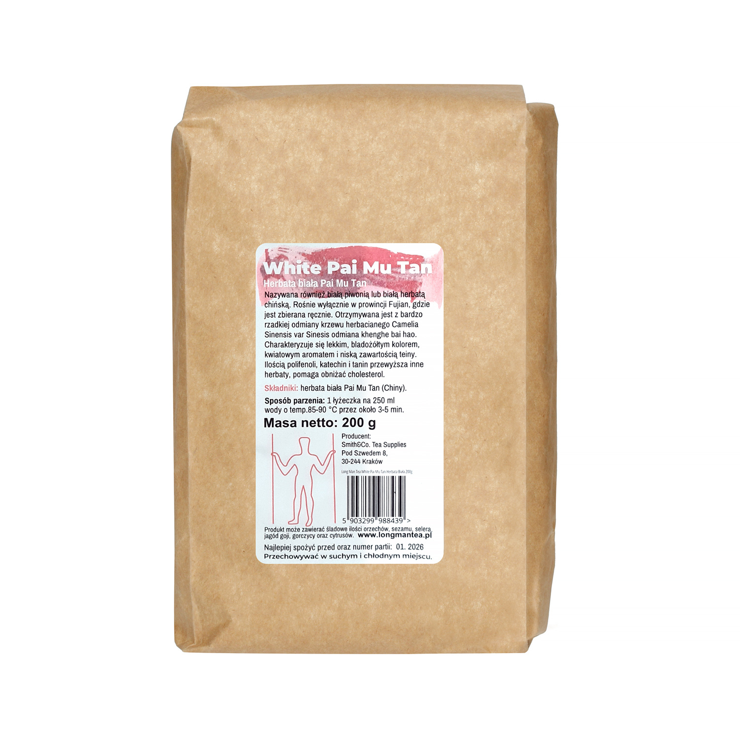 Long Man Tea - herbata sypana Pai Mu Tan 200 g