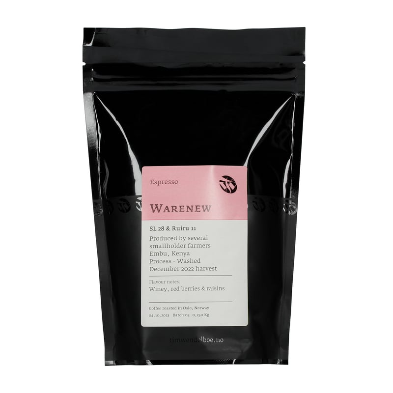 Tim Wendelboe - Kenia Warenew Washed Espresso 250g