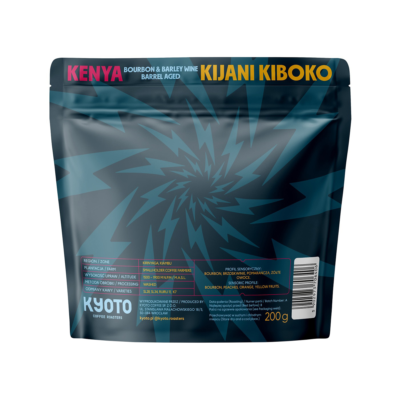 KYOTO - kawa ziarnista Kenia Kijani Kiboko Barrel Aged Washed Filter 200 g