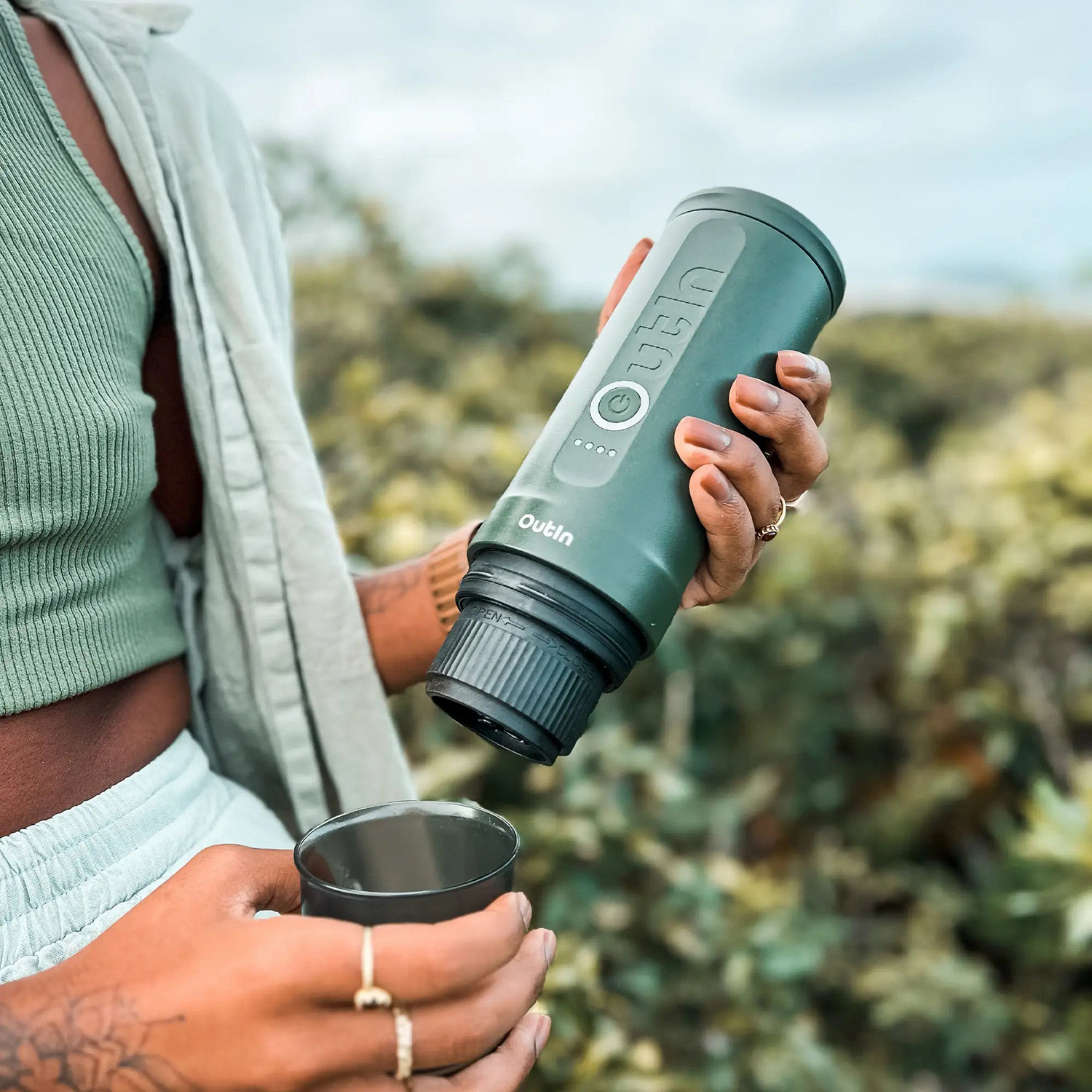 Outin - Nano Espresso Maker Forest Green