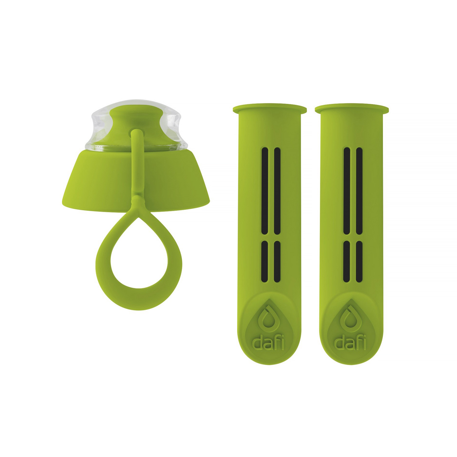 Dafi - 2-Pack of Filters + Bottle Lid - Green