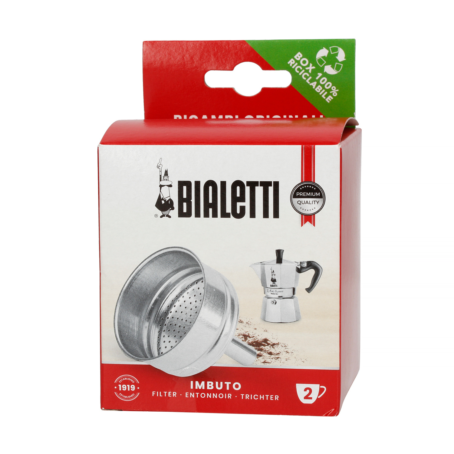 Bialetti Spare funnel for aluminium espresso makers 2tz