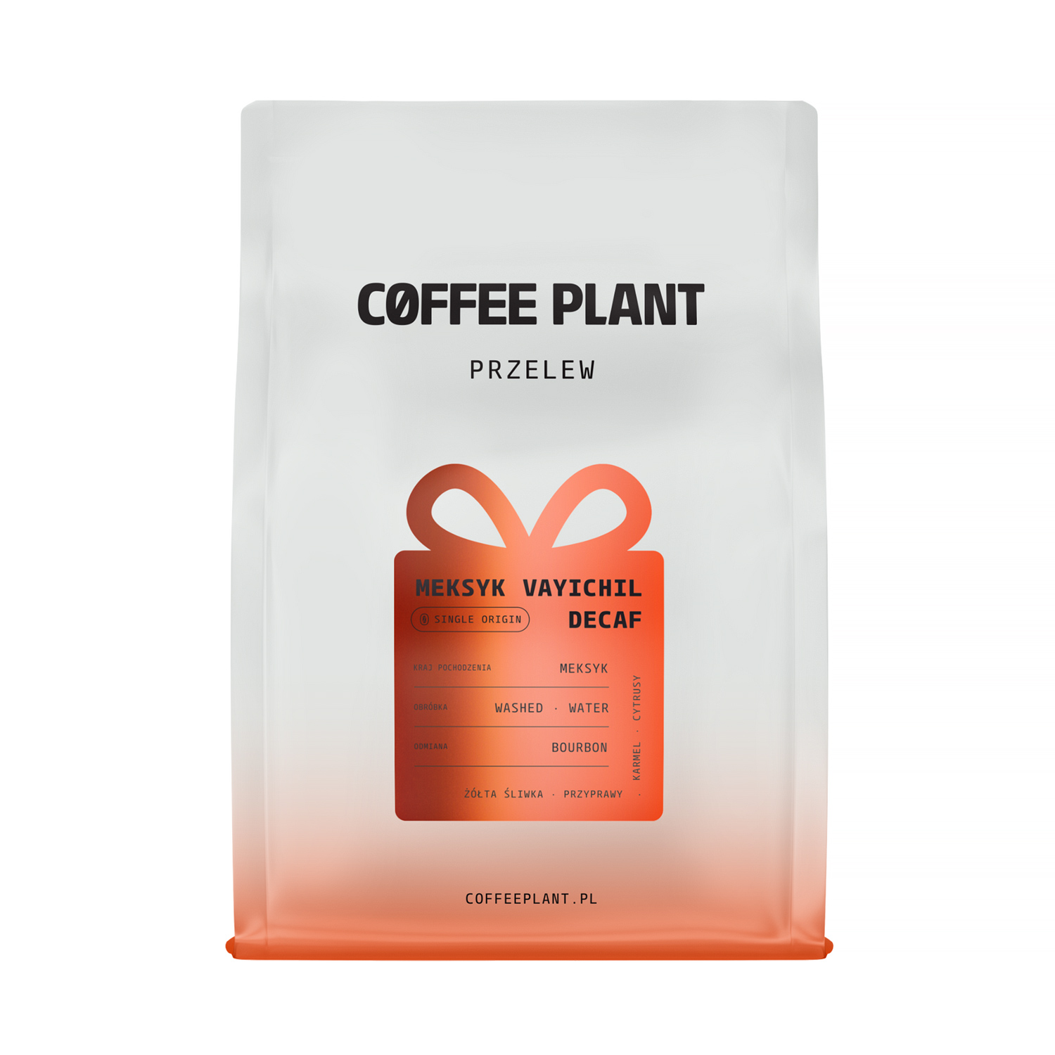COFFEE PLANT - bezkofeinowa kawa ziarnista Świąteczny Meksyk Vayichil Washed Filter 250 g