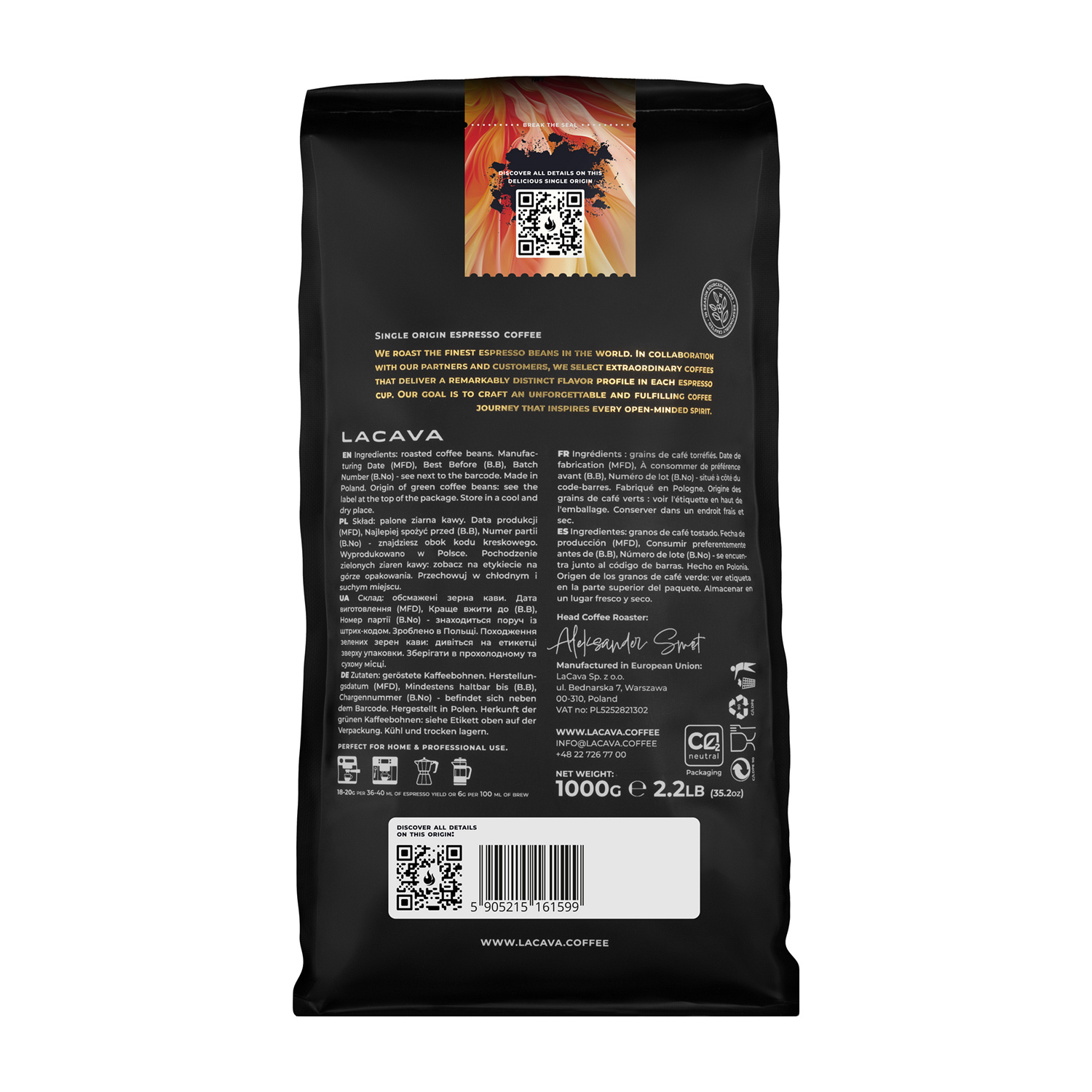 LaCava - Colombia El Rubi Washed Espresso 1kg