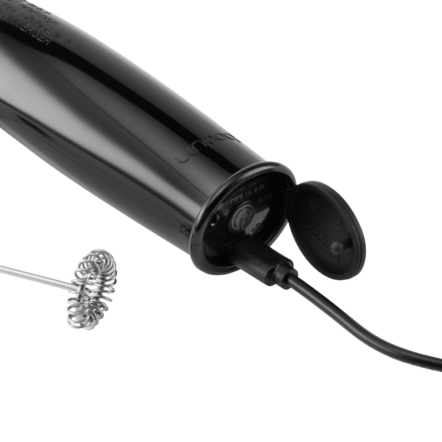Bodum - Ręczny spieniacz Schiuma USB Czarny