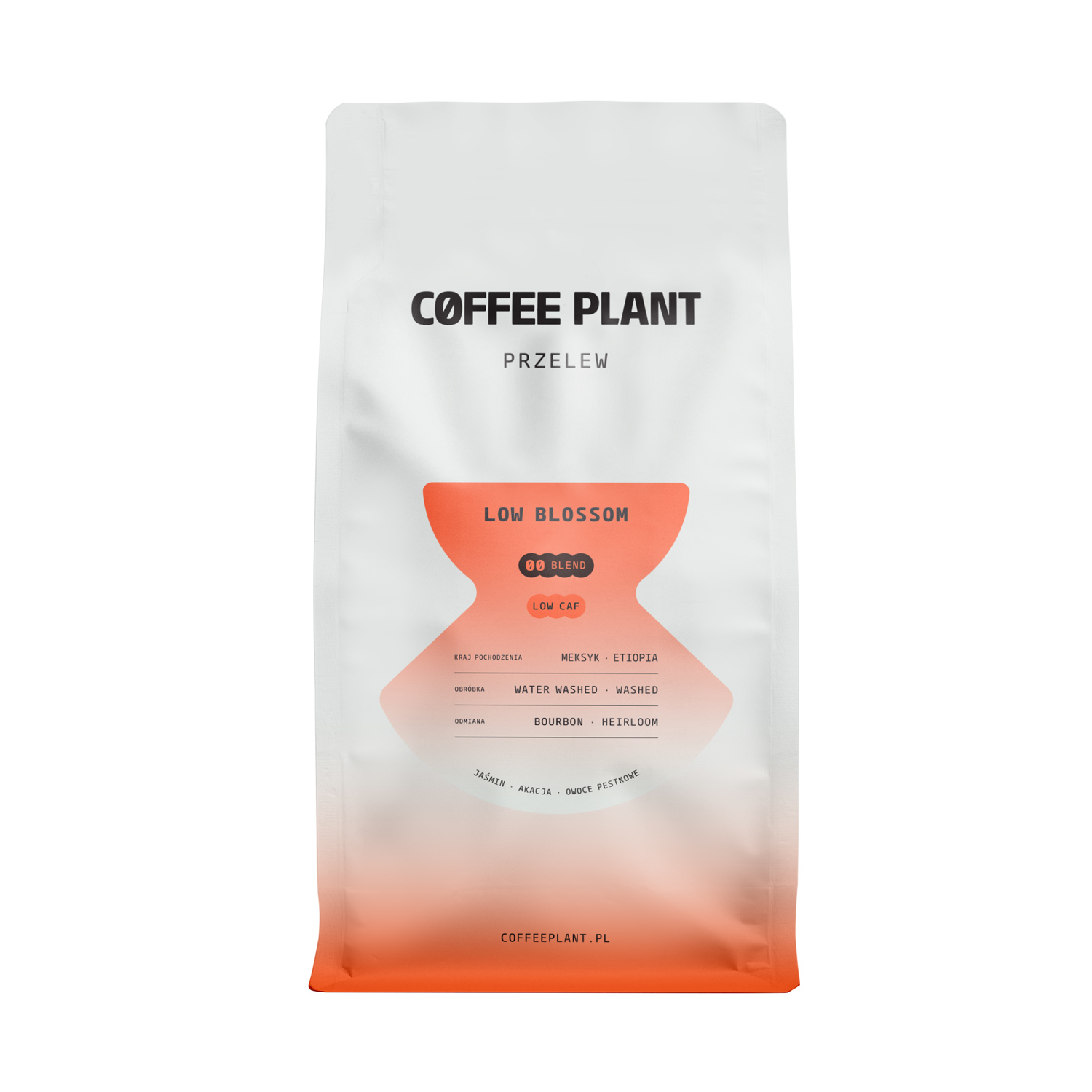 COFFEE PLANT - kawa ziarnista niskokofeinowa LOW Blossom Filter 800 g