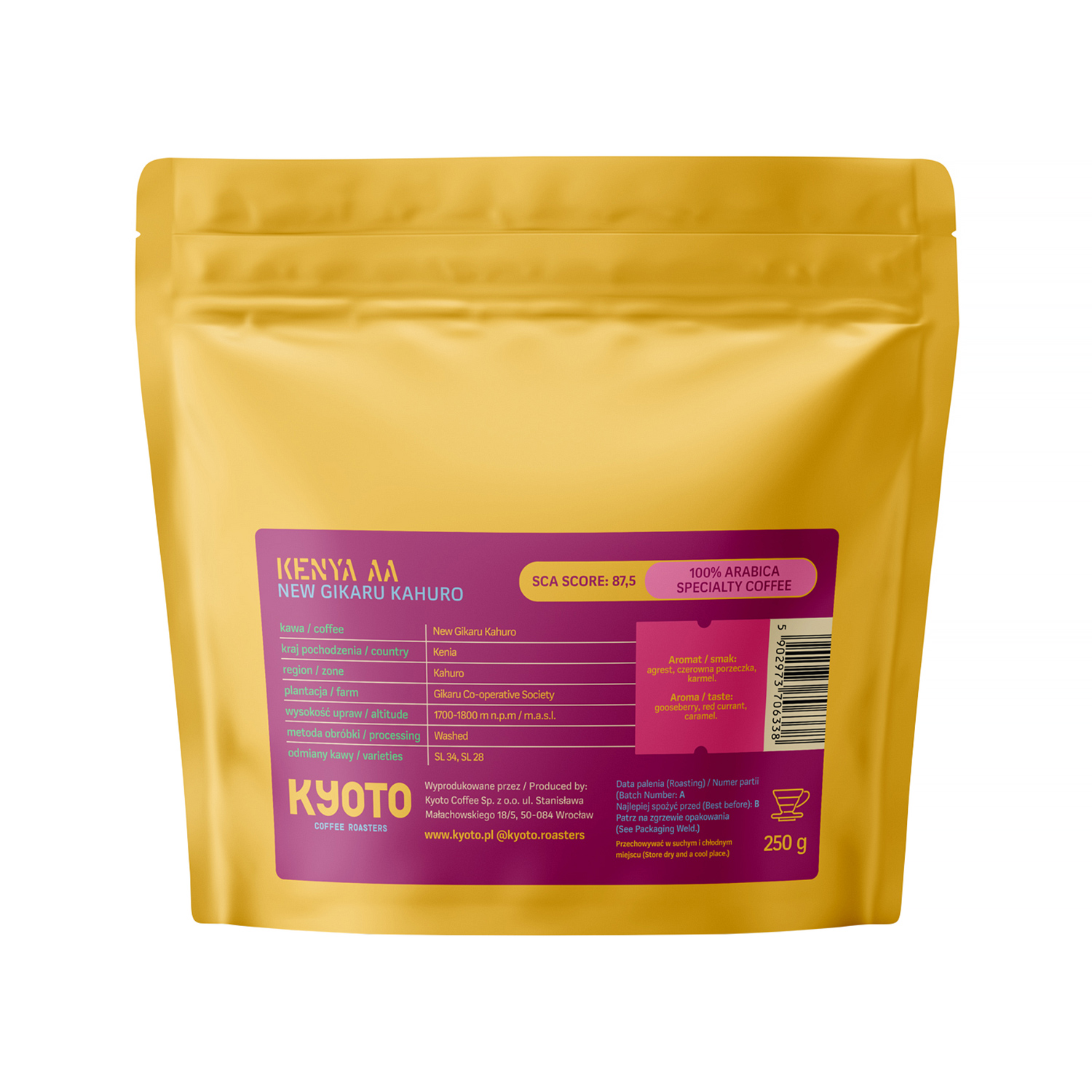 KYOTO - Kenya AA New Gikaru Kahuro Washed Filter 250 g