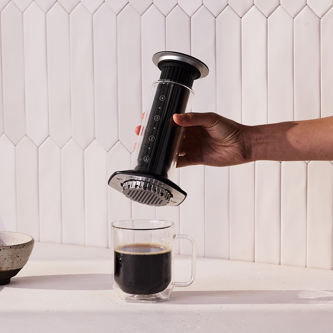 AeroPress Premium - Glass Coffe Maker Black