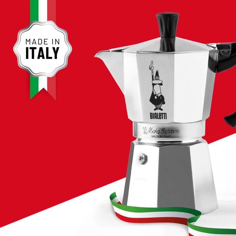 Bialetti Moka Sound Moka da 1 tazza con jingle, suona quando il caffè è  pronto