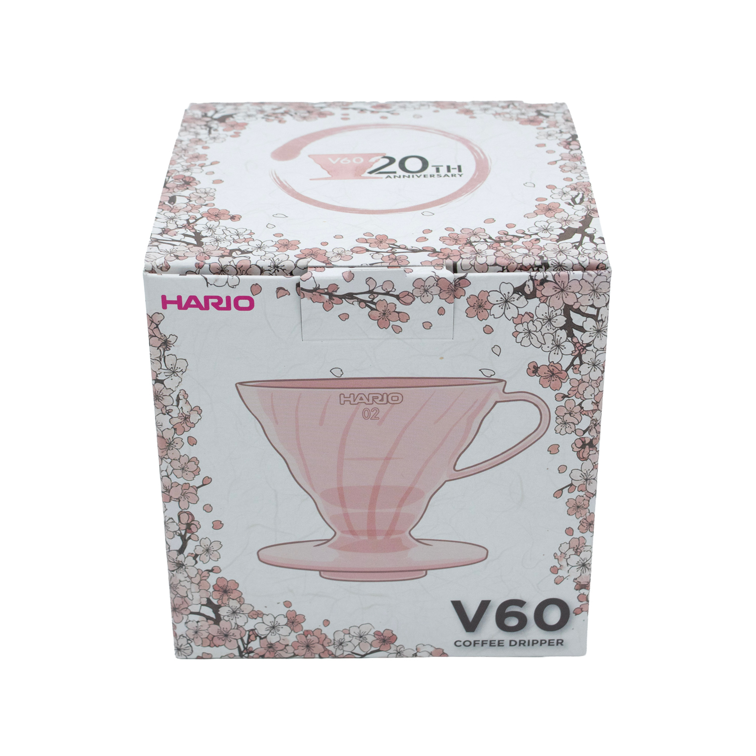 Hario - Dripper plastikowy V60-02 Sakura Pink różowy