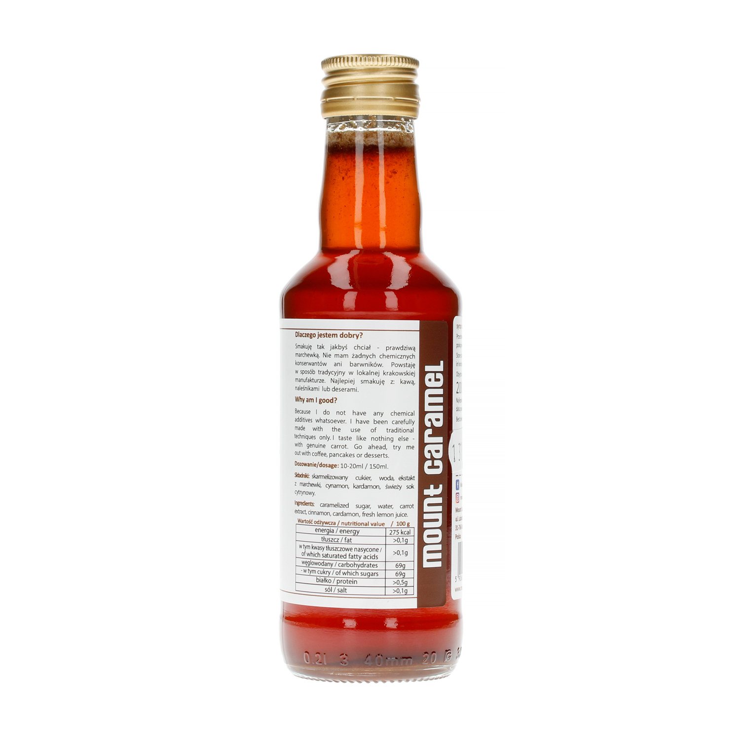 Mount Caramel Dobry Syrop - Ciasto Marchewkowe 200 ml