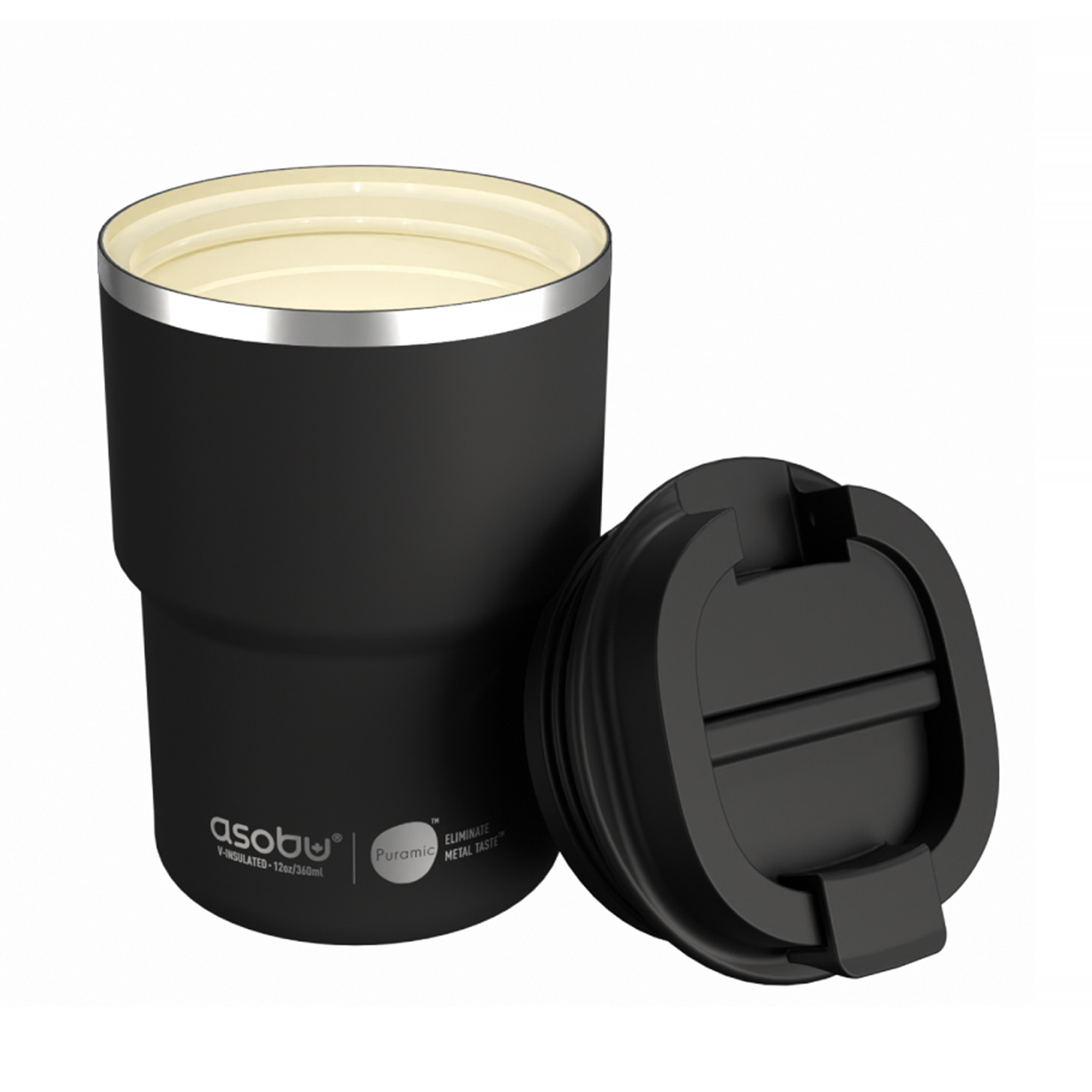 Asobu - Pick Me Up Black - 360 ml Travel Mug