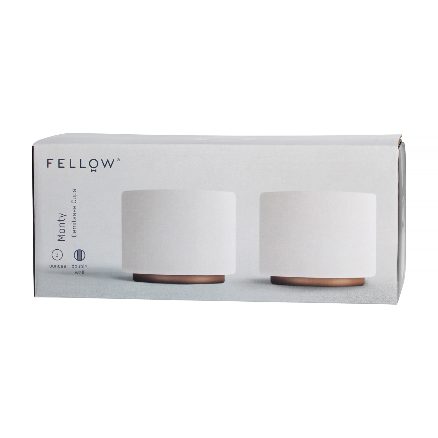 Fellow Monty Espresso Cup - White - 90 ml (3oz) - Set of 2