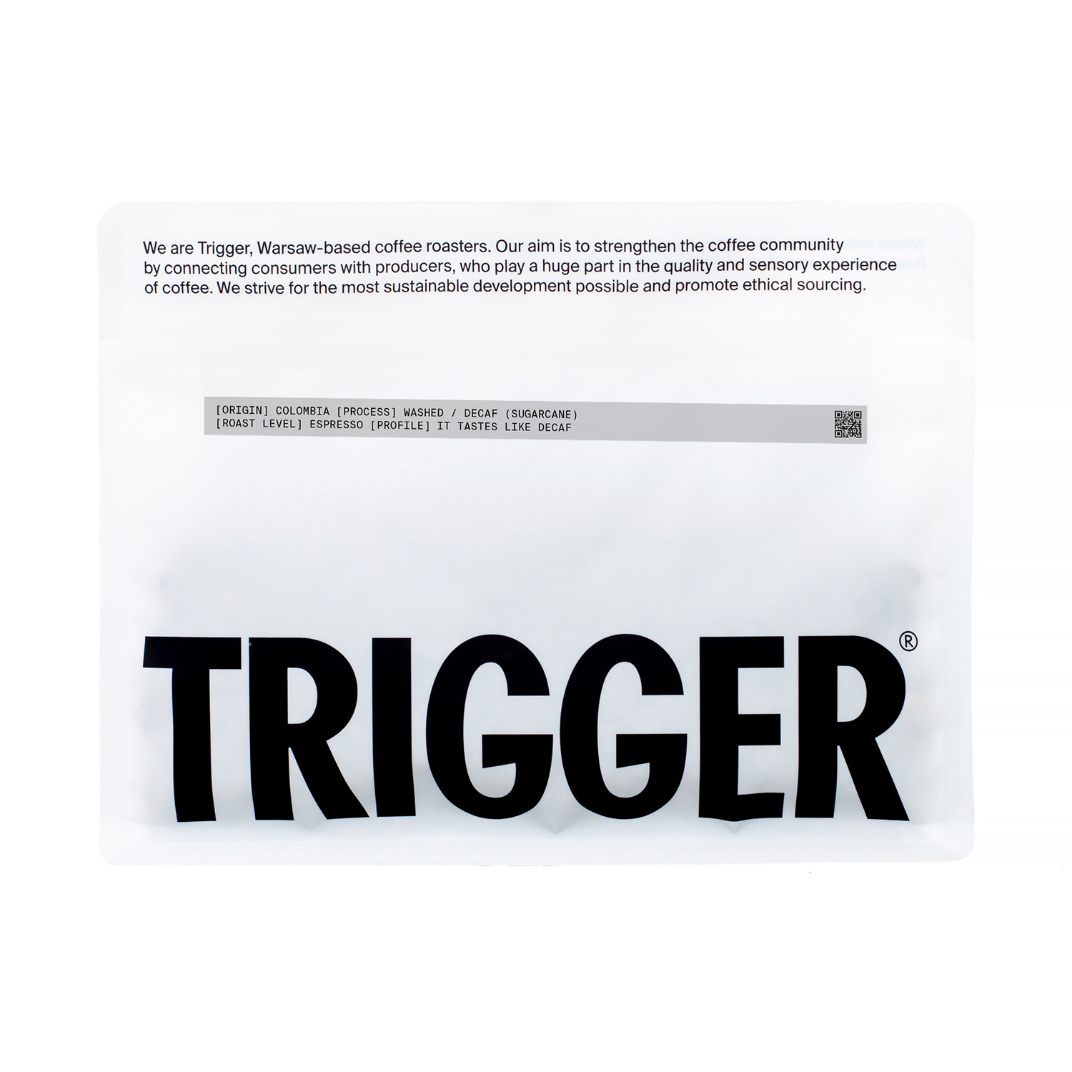 Trigger - Colombia Washed Sugarcane Decaf Espresso 250g