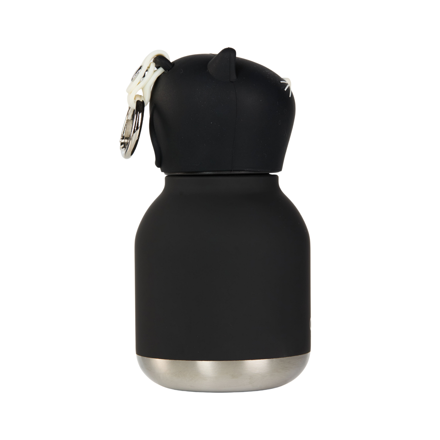 Asobu - Mini Bestie Czarny Kot - Butelka termiczna ze słomką 200ml