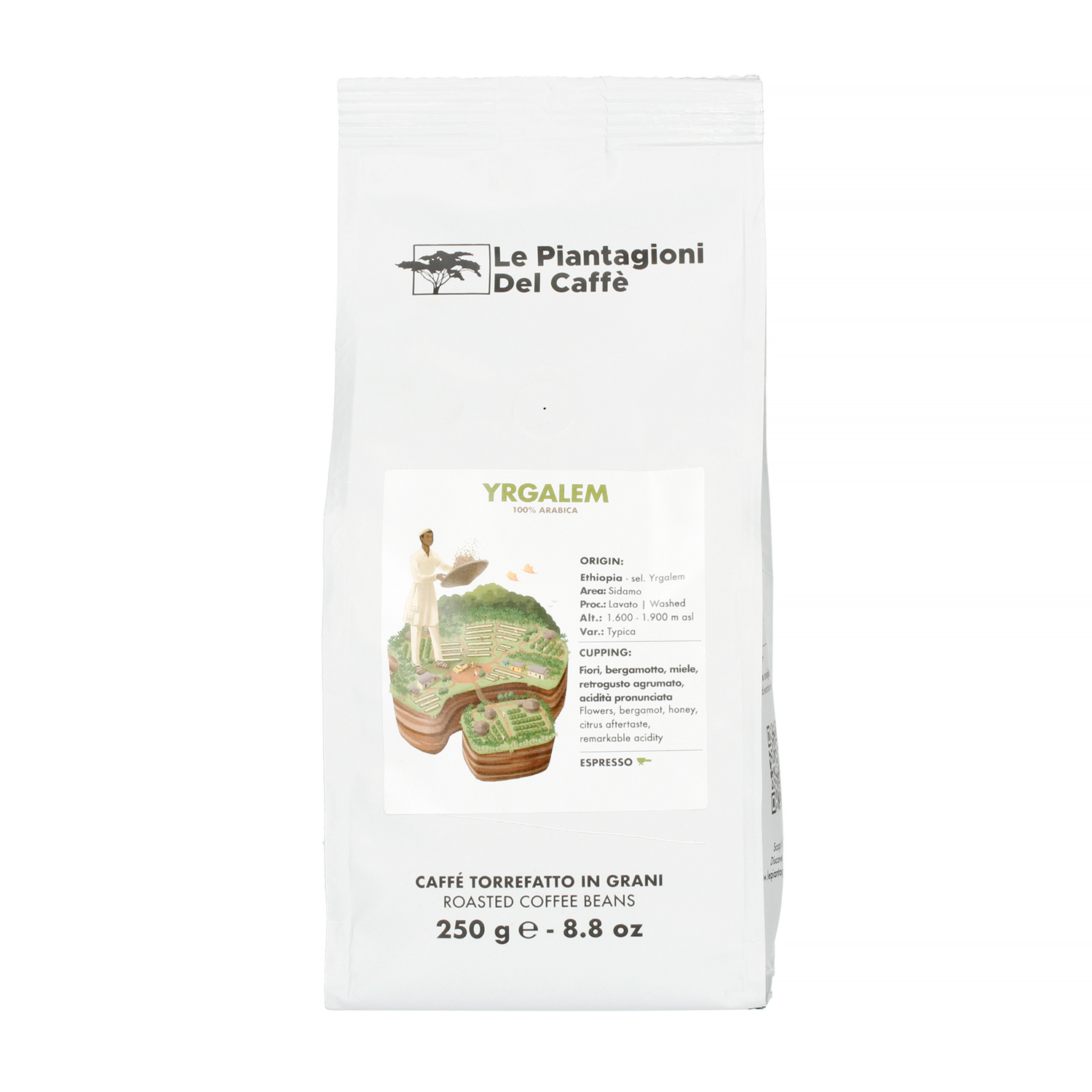 Le Piantagioni del Caffe - kawa ziarnista Etiopia Yrgalem 250 g