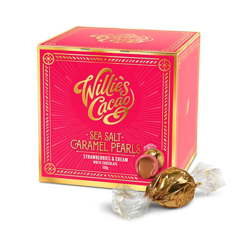 Willie's Cacao - Czekoladki - Sea Salt Caramel Strawberries and Cream Pearls 150g