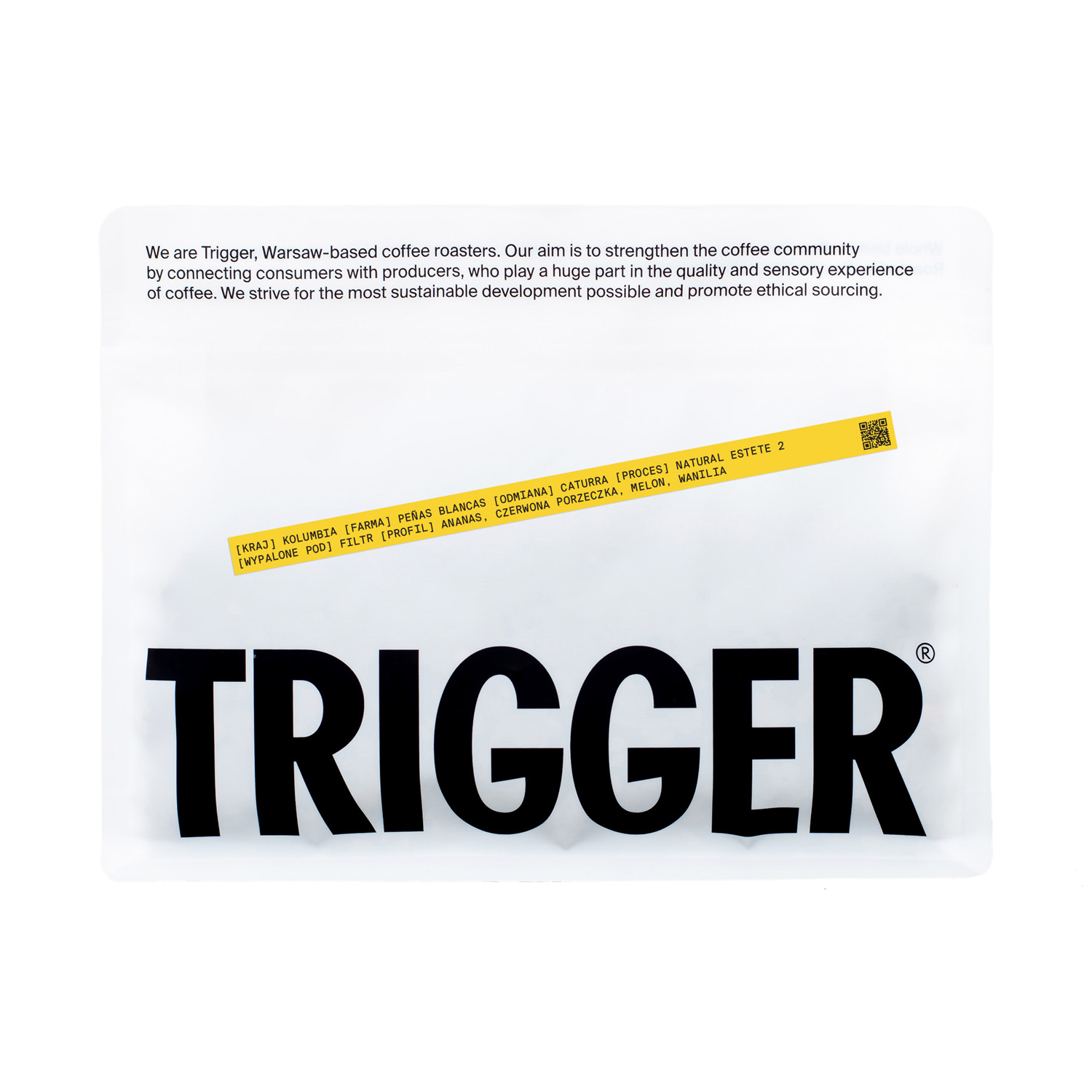 Trigger - kawa ziarnista Kolumbia Peñas Blancas Natural Estete 2 Filter 250 g