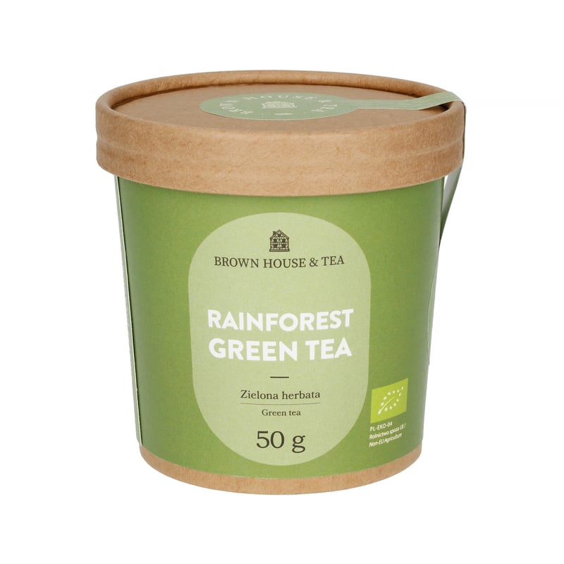 Brown House & Tea - Rainforest Green Tea - Herbata sypana 50g